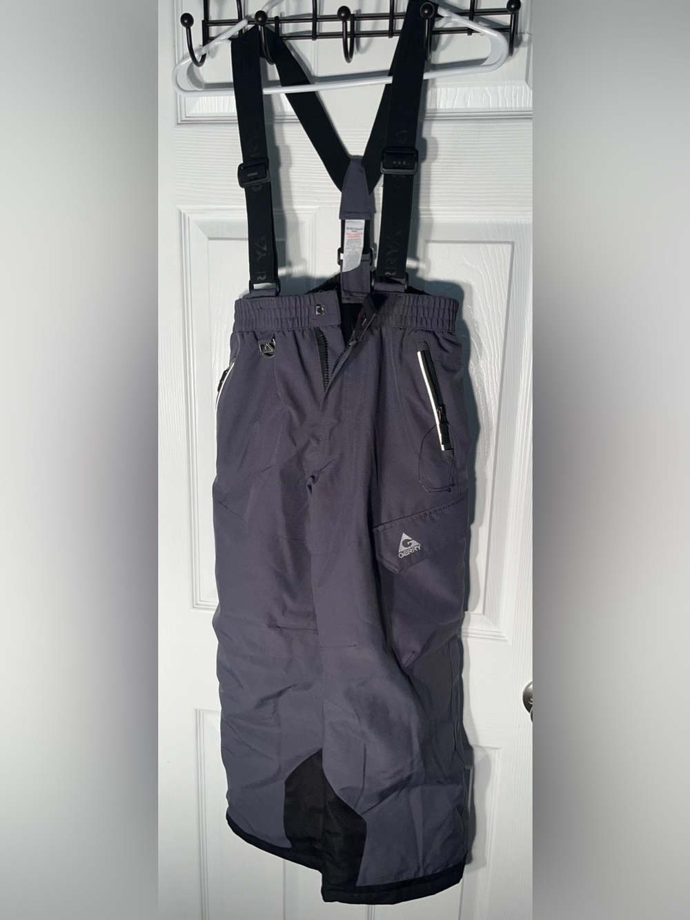 Gerry Youth Kid’s Snow Pants With Removable Suspenders Size Medium M 10-12 Black